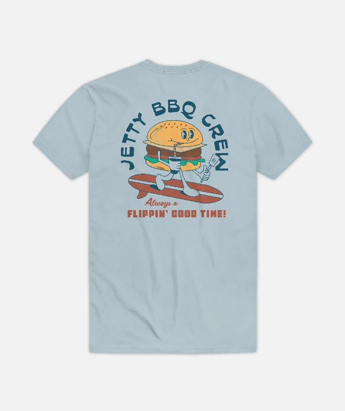 Burger Tee - Light Blue