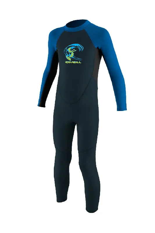 wetsuits with extra padding for comfort-O'Neill Toddler Reactor 2mm Back Zip Fullsuit - Slate / Black / Ocean