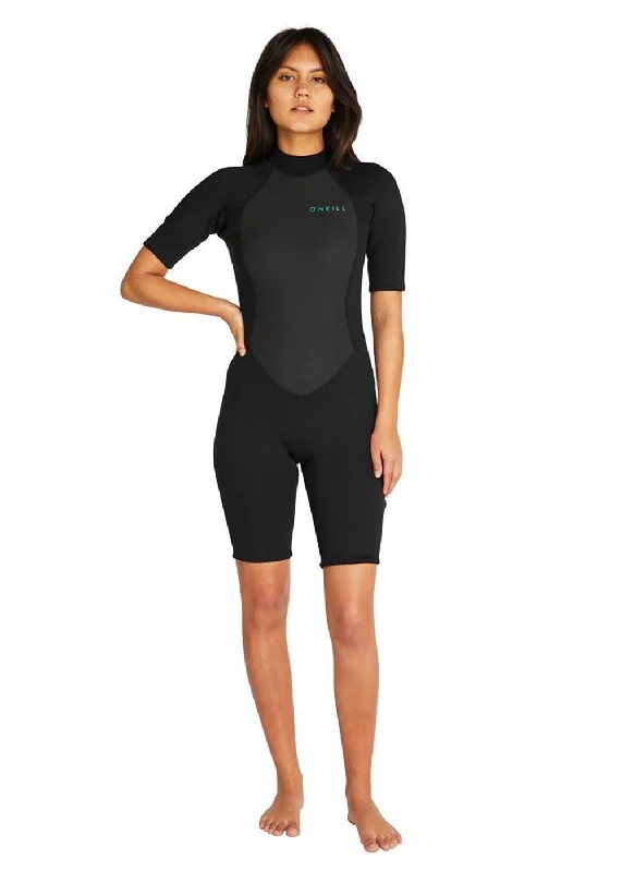 best wetsuits for diving and snorkeling-ONeill Womens Factor SS 2mm BZ Spring Suit Wetsuit