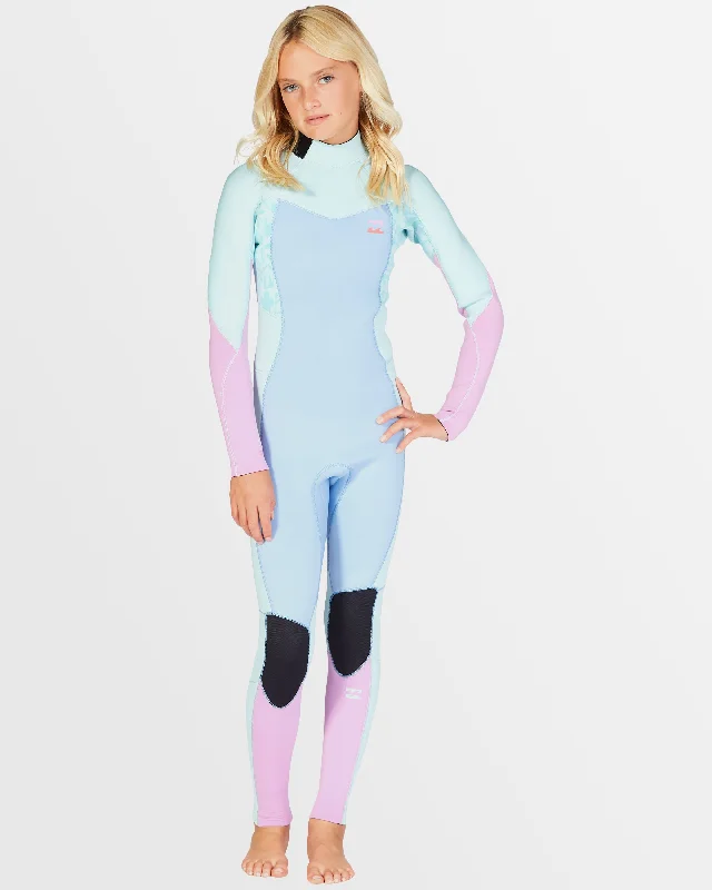 wetsuits for winter surfing-Girls 6-14 3/2mm Synergy Back Zip Steamer Wetsuit