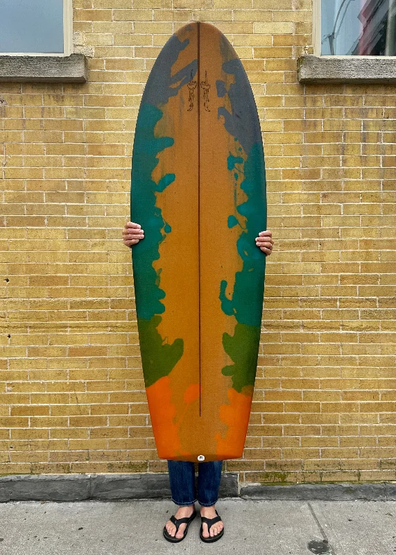 surf longboards for all-around wave conditions-5'5" Covello Surf Designs Twin Simmons - Abstract