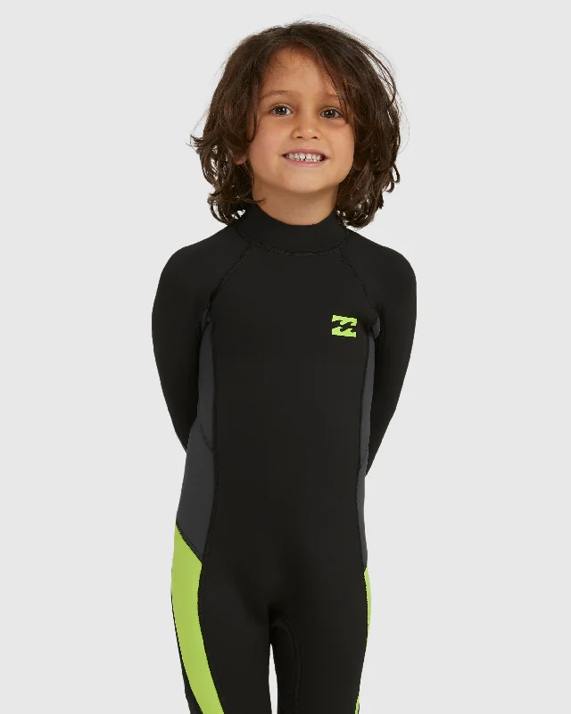 wetsuits with better seal to prevent water entry-Boys 0-7 3/2mm Absolute Back Zip Wetsuit