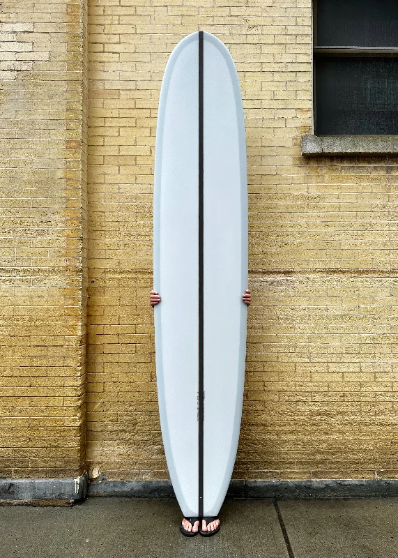 longboards with great traction for tight turns-9'4" Michael Arenal Omnibus Longboard- light grey