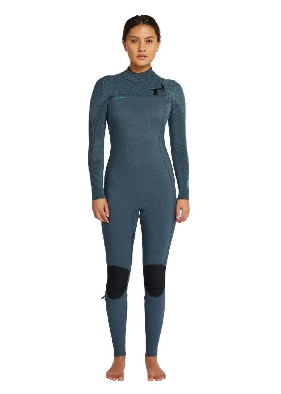 wetsuits for increased flexibility-ONeill Womens Hyperfreak 3/2+mm Chest Zip Steamer Wetsuit