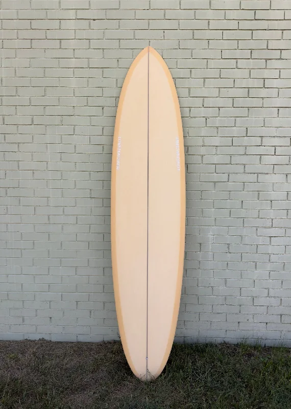 surf longboards for easy foot positioning-*Blem* 7'7" Lovemachine Surfboards EveningStar - Apricot