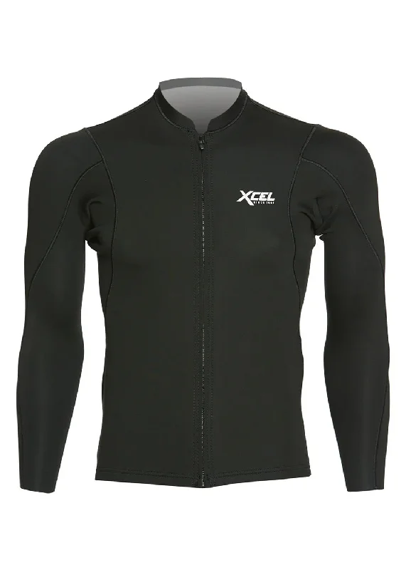 high-quality wetsuits for scuba diving-Xcel Mens Axis 1/0.5mm FZ Wetsuit Jacket