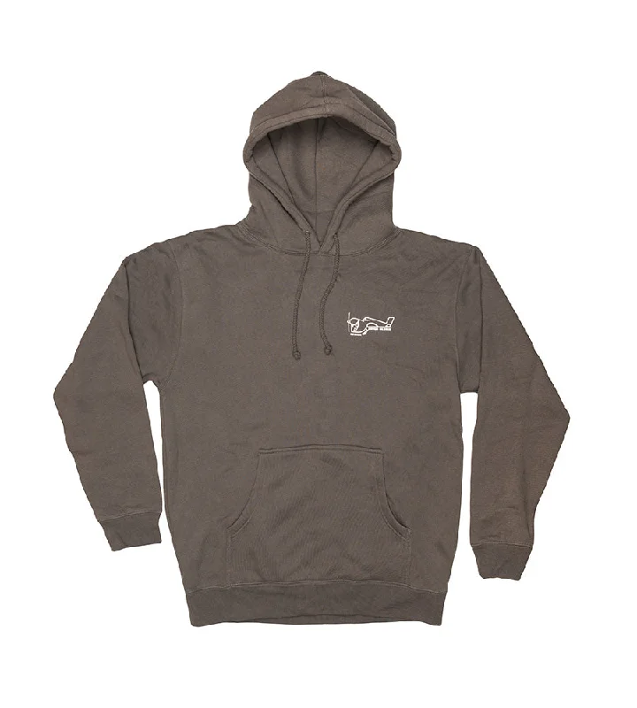 Greenough Airplane Logo Hoodie Charcoal