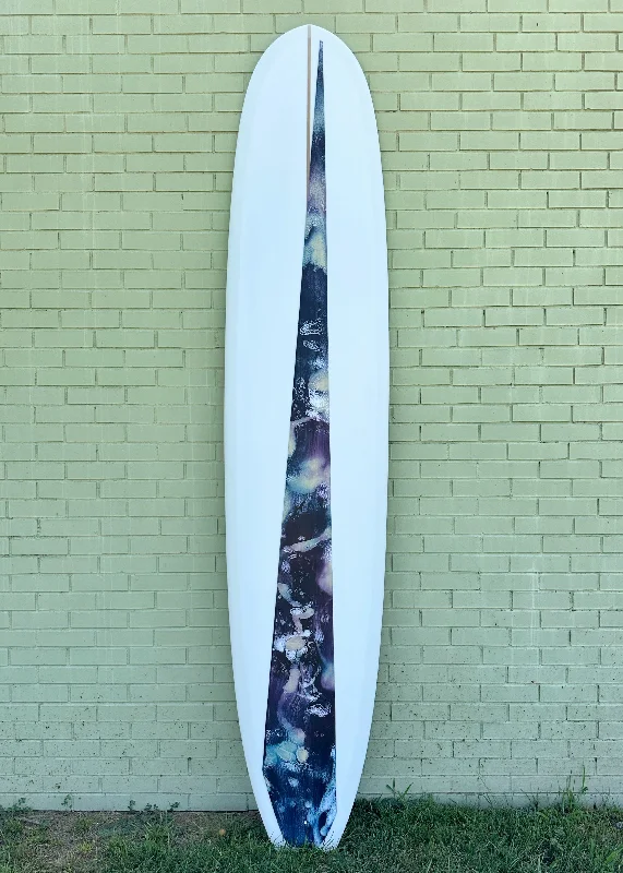 longboards with great flex for comfort-9'2" Michael Arenal Omnibus Longboard- White/Abstract