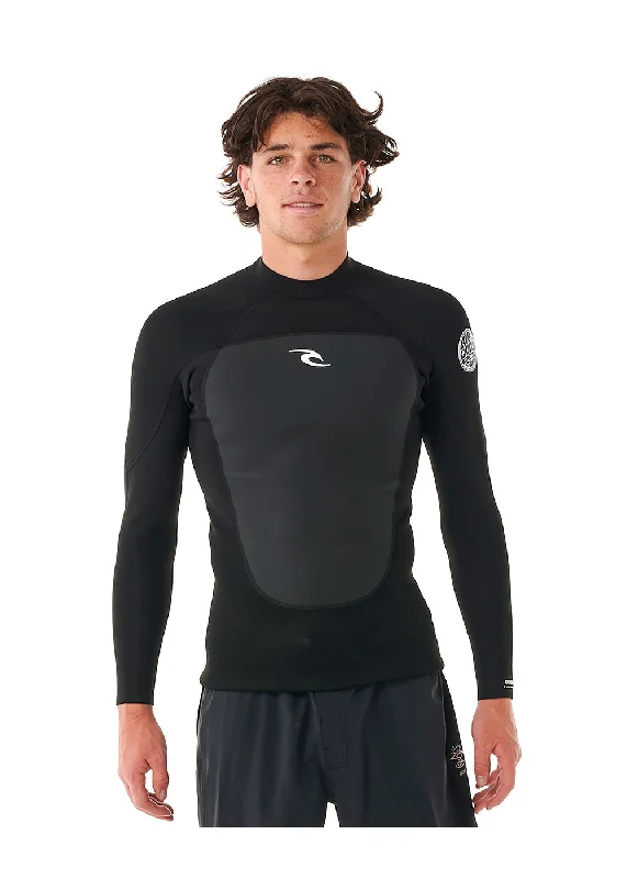 wetsuits with adjustable collars for fit-Rip Curl Mens Omega 1.5mm SS Wetsuit Jacket