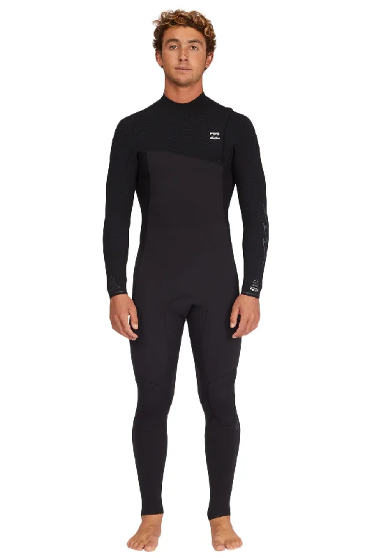 wetsuits for kayak paddling-Billabong Revolution Natural 3/2 Zipperless Wetsuit - Black