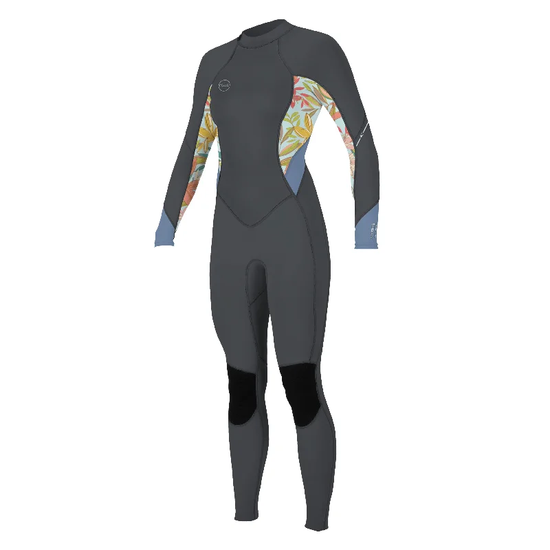 wetsuits with durable zippers for ease of use-O'NEILL WOMEN'S BAHIA 3/2 BACK ZIP FULL WETSUIT