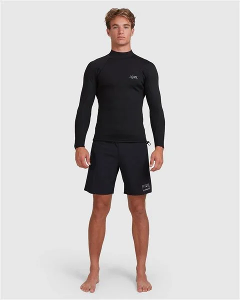 wetsuits for reduced water entry at the neck-Xcel Comp+ 1mm Long Sleeve Wetsuit Top