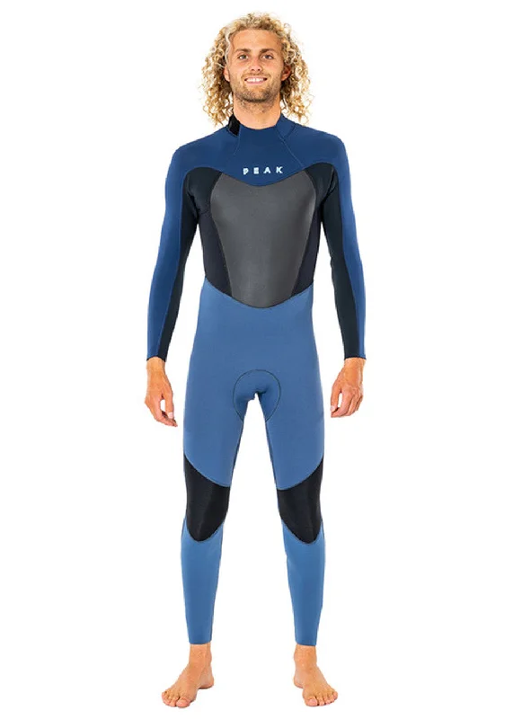 best wetsuits for improved speed and agility-Peak Mens Energy 3/2mm Flatlock Back Zip Steamer Wetsuit