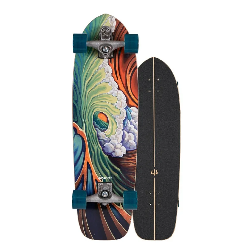 surfboards with wide tail for stability in bigger waves-Carver Greenroom 33.75" C7 Surfskate