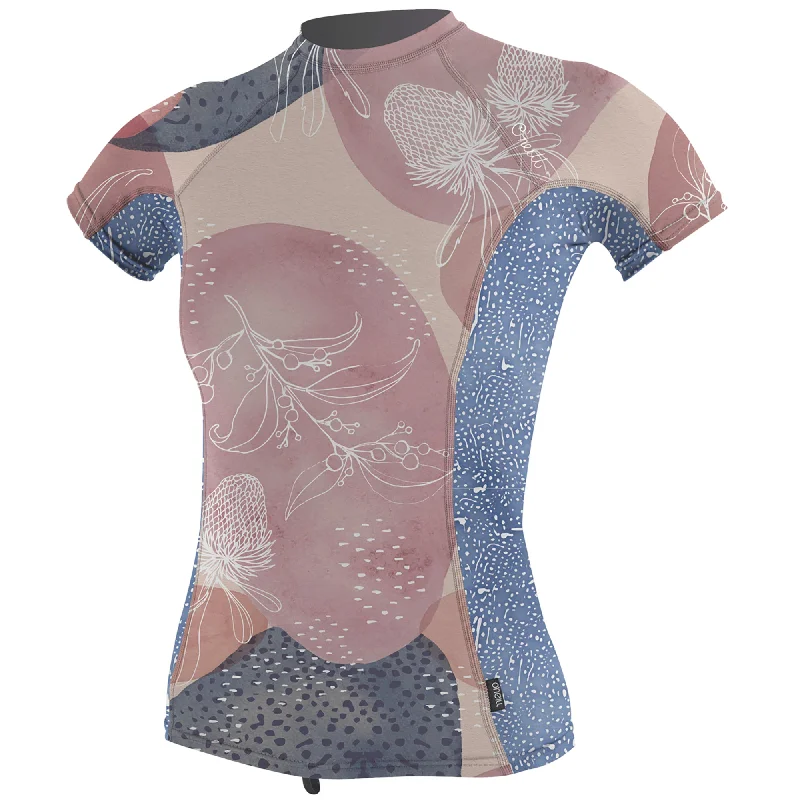 wetsuits with quick-dry material-O'NEILL -  SIDE PRINT S/S RASH GUARD