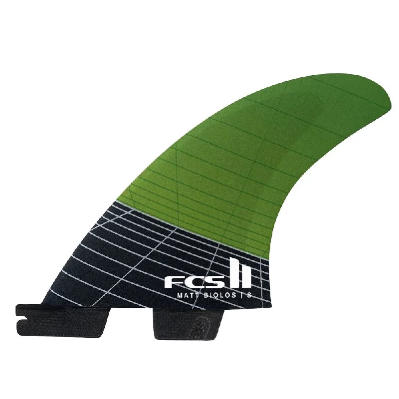 FCS II Matt Biolos PC Carbon Green Tri Fins