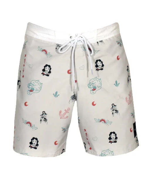 COHETE - OLD SKOOL 17" BOARDSHORT/CREAM