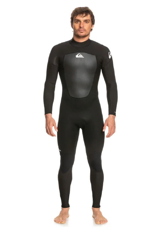 wetsuits for water sports in cold conditions-Quiksilver Mens Prologue 3/2mm Back Zip Steamer Wetsuit