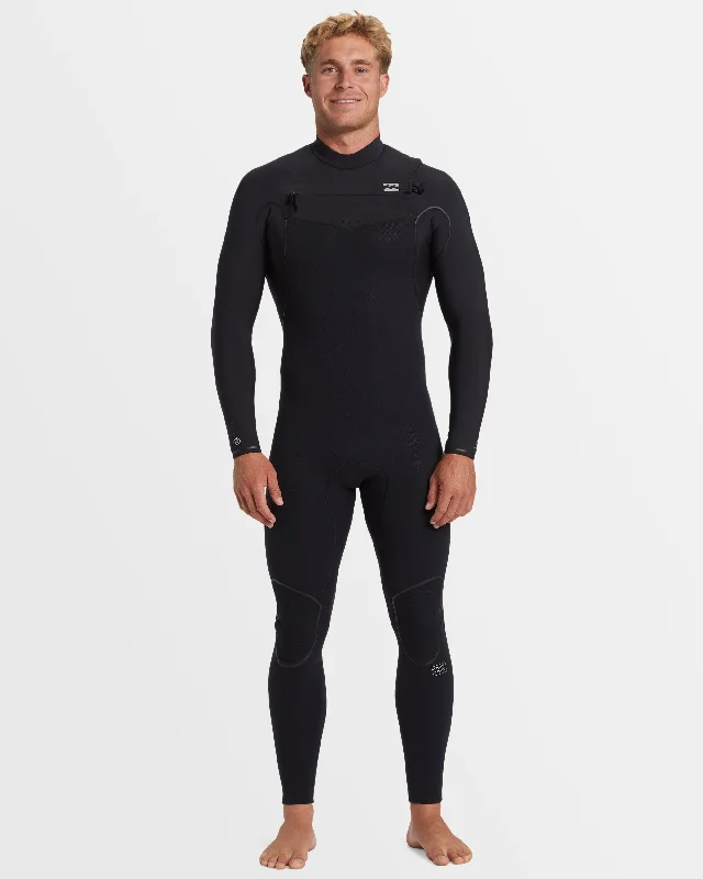 wetsuits for more freedom in water activities-Mens 3/2mm Furnace Natural Chest Zip Wetsuit