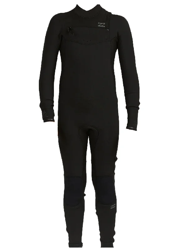 wetsuits with extra padding for comfort-Billabong Boys 302 Revolution Chest Zip Steamer Wetsuit