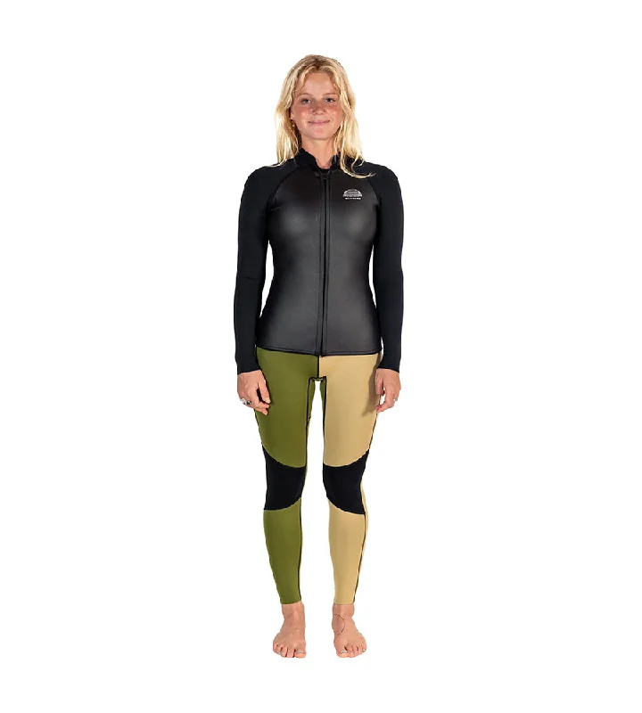 affordable wetsuits for recreational use-Front Zip Jacket Black