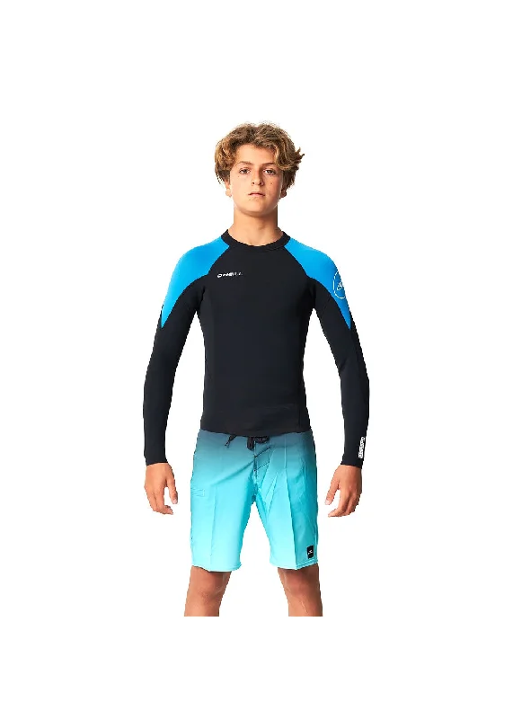 wetsuits for kayak paddling-ONeill Boys Reactor 1.5mm LS Wetsuit Jacket