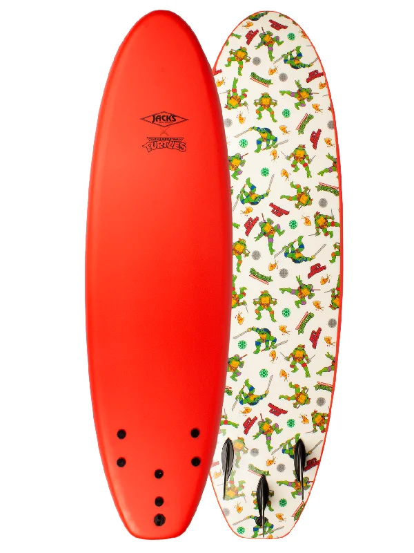 surfboards with thin rails for sharp turns-TMNT x Jack's Surfboards Soft Top