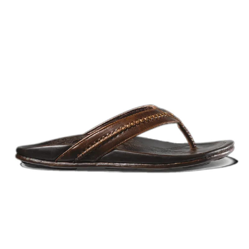 surfboards with carbon fiber construction-Olukai MensMe Ola Dark Java/ Dark Java Sandal