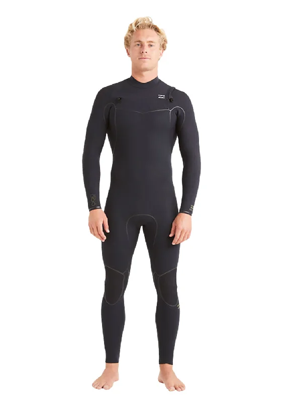 thermal wetsuits for winter activities-Billabong Mens 3/2mm Furnace Natural Chest Zip Long Sleeve Steamer Wetsuit