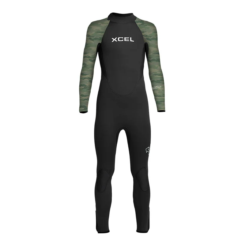 thermal wetsuits for winter activities-XCEL KID'S AXIS BACK ZIP 3/2MM FULL WETSUIT