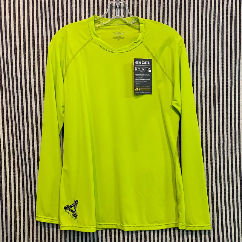 Mens Rashie XCEL Regatta Series T-shirt style L/S Fit Lime Green