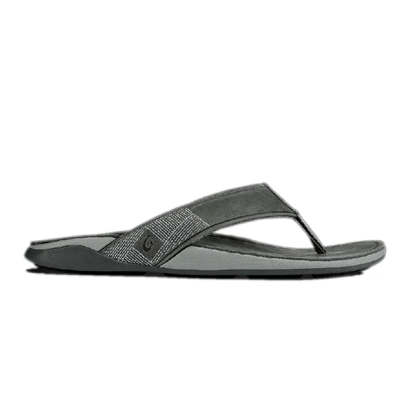 surfboards for better grip-Olukai Mens Tuahine Stone Sandal