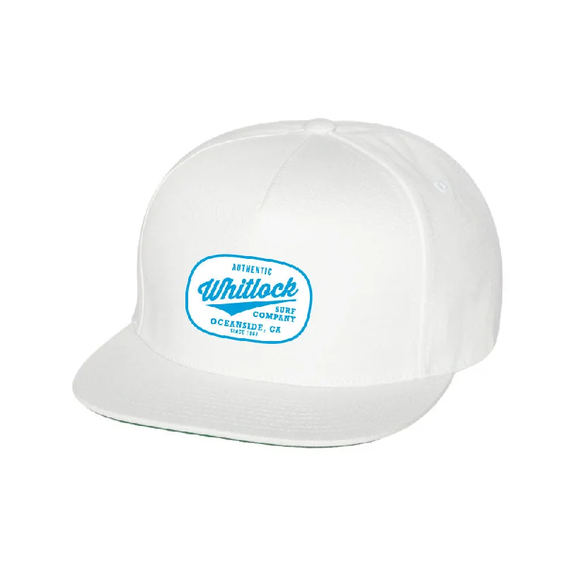 WHITE/LIGHT BLUE - AUTHENTIC LOGO - SNAPBACK