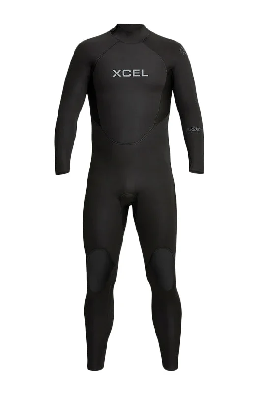 comfortable wetsuits for water sports-Xcel Axis Back Zip 5/4 Wetsuit - Black