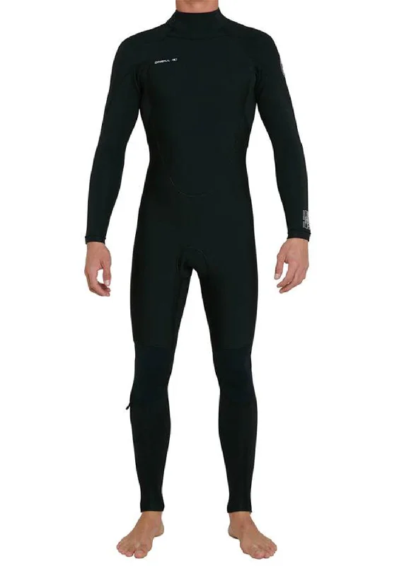 wetsuits with minimal water absorption-ONeill Mens Defender 3/2mm BZ Steamer Wetsuit