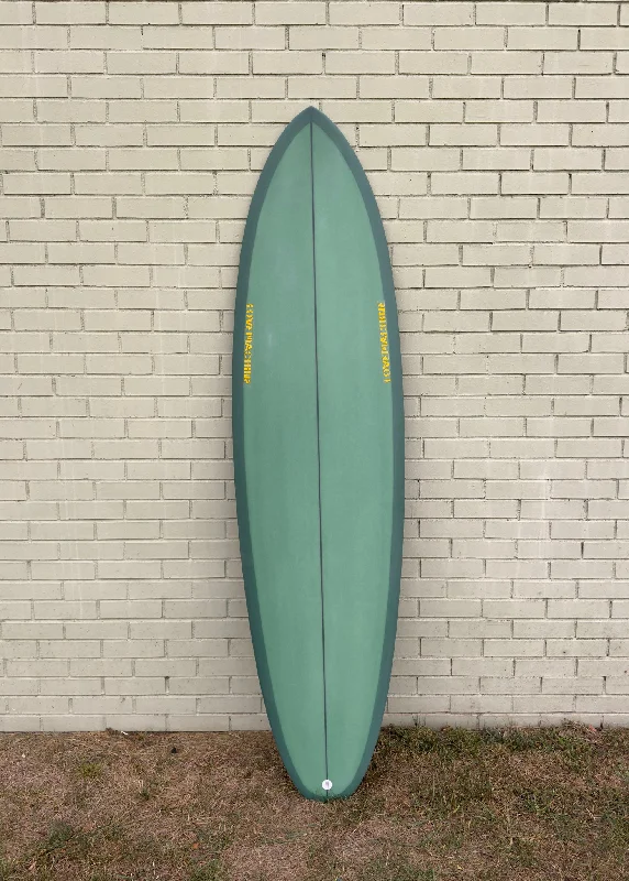 best longboards for foot comfort and control-6'9" Lovemachine Surfboards FM - Kelly Green