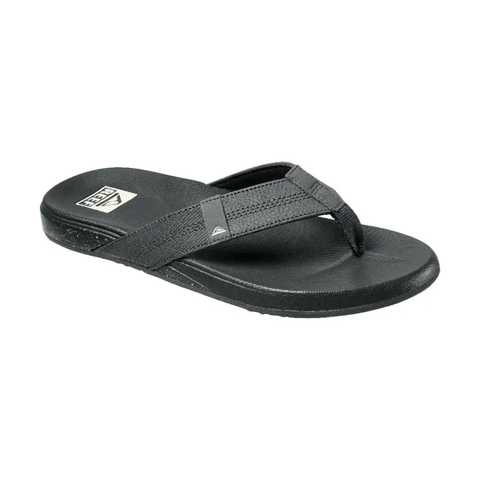 surfboards with thin rails for sharp turns-Reef Mens Cushion Phantom Dark Grey Sandal