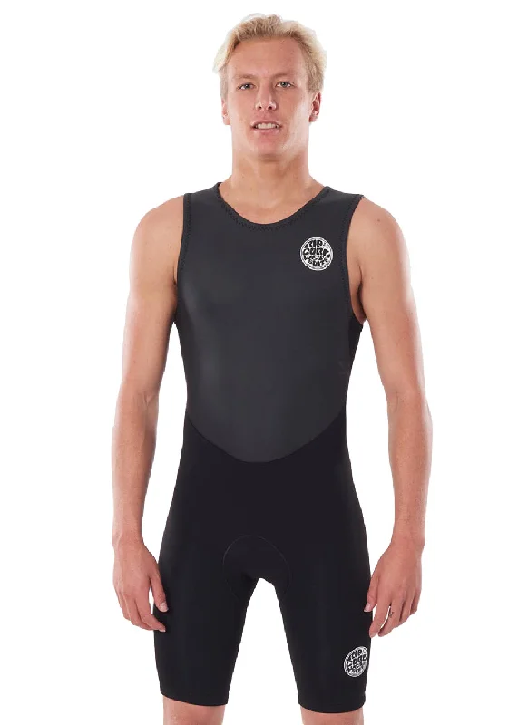 wetsuits for more freedom in water activities-Rip Curl Mens Dawn Patrol 1.5mm Short John Wetsuit