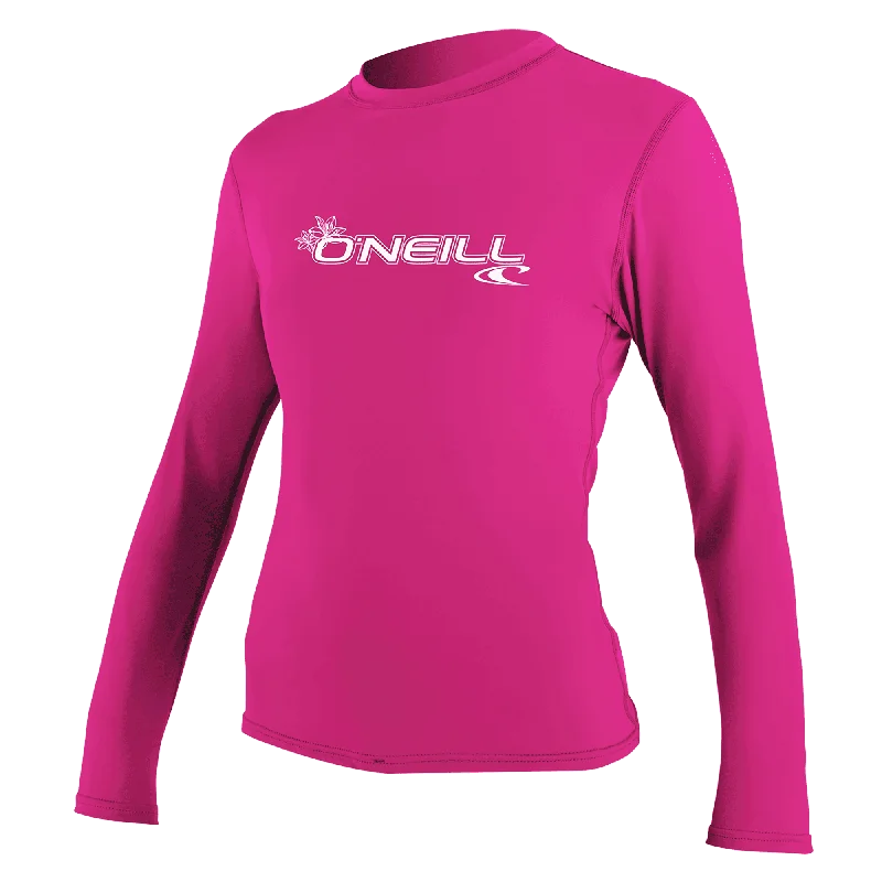 wetsuits with strategic panels for enhanced mobility-O'NEILL - BASIC SKINS L/S SUN SHIRT