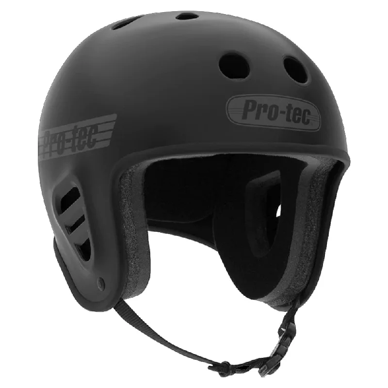 surfboards for better foot traction-Protec Full Cut Matte Black Skate Helmet