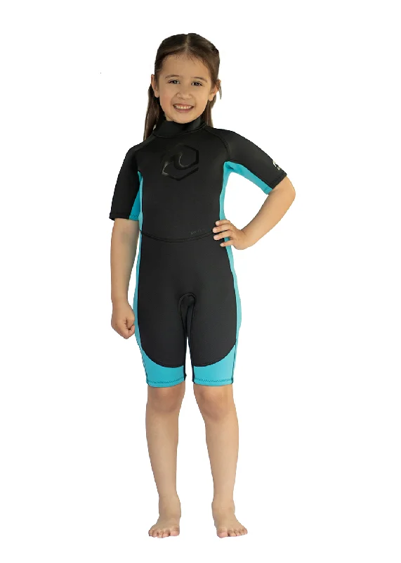 wetsuits with better fit for comfort-Swiftwater Youth S/S 2.5mm Back Zip Spring Suit Wetsuit