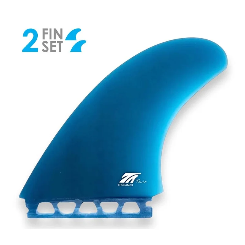 True Ames TA Futures Twin Surfboard Fins - Medium/Blue