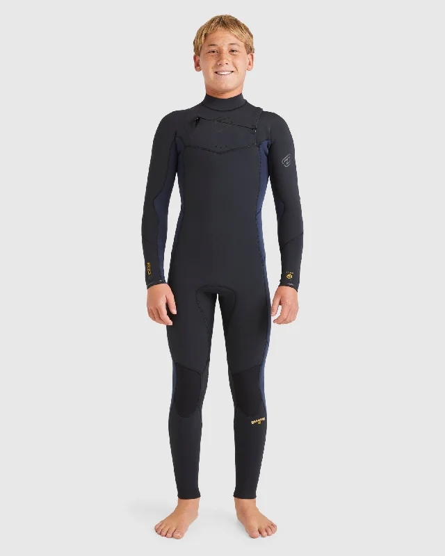 wetsuits for cold-water surf competitions-Boys 8-16 3/2mm Absolute Natural Chest Zip Wetsuit