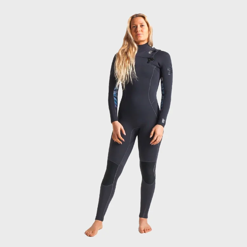 wetsuits for maximum freedom of movement-C-Skins Solace 3/2 Womens Chest Zip Wetsuit - Anthracite/Coral