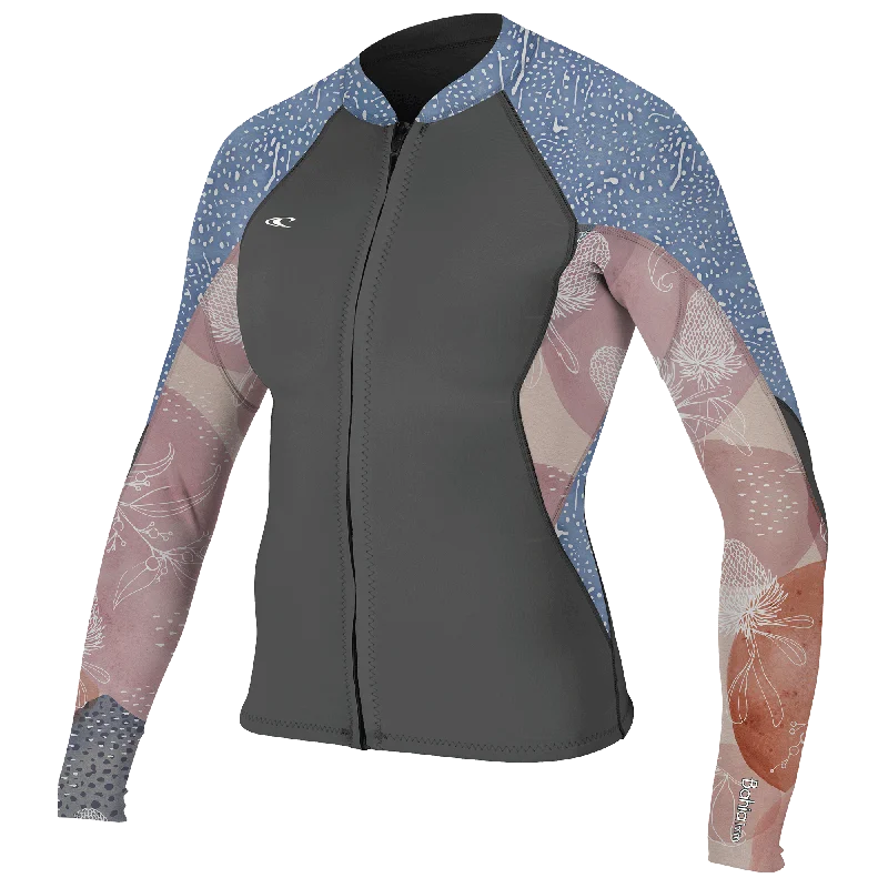 wetsuits for divers who need flexibility-O'NEILL - BAHIA 1/0.5MM FULL ZIP JACKET