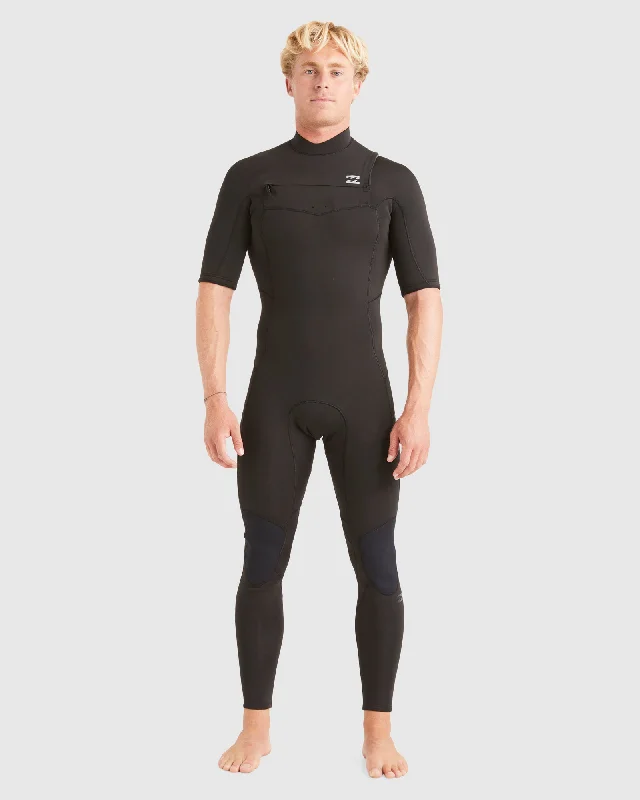 wetsuits for short surf sessions-Mens 2/2mm Absolute Chest Zip GBS Wetsuit