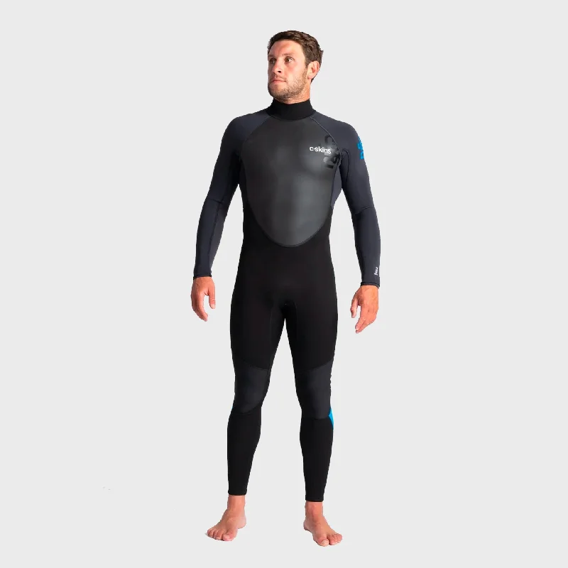 wetsuits with better fit for comfort-C-Skins Element 3/2 Mens Wetsuit - Black/Anthracite/Cyan