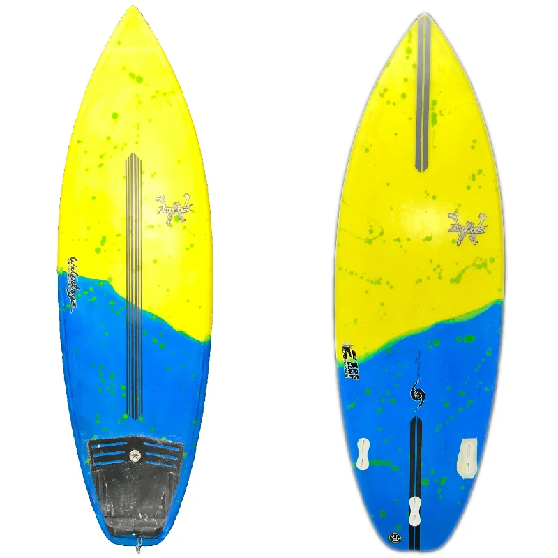 surfboards for pro-level riders-Used WBZ 5'5" Dragon Yellow/Blue