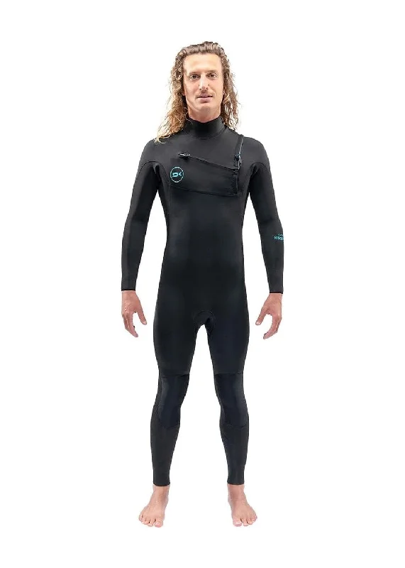 wetsuits with UV protection for outdoor sports-Dakine Mens Mission 3/2mm Chest Zip Steamer Wetsuit