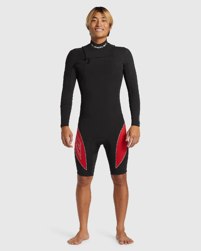 wetsuits for better thermal insulation-Mens 2/2mm Highline Chest GBS Zip Wetsuit